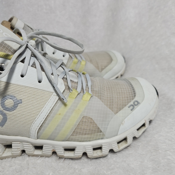Womens On Cloud X Shift Vapor Acacia Off White Yellow Running Sneakers Shoes - Picture 8 of 14